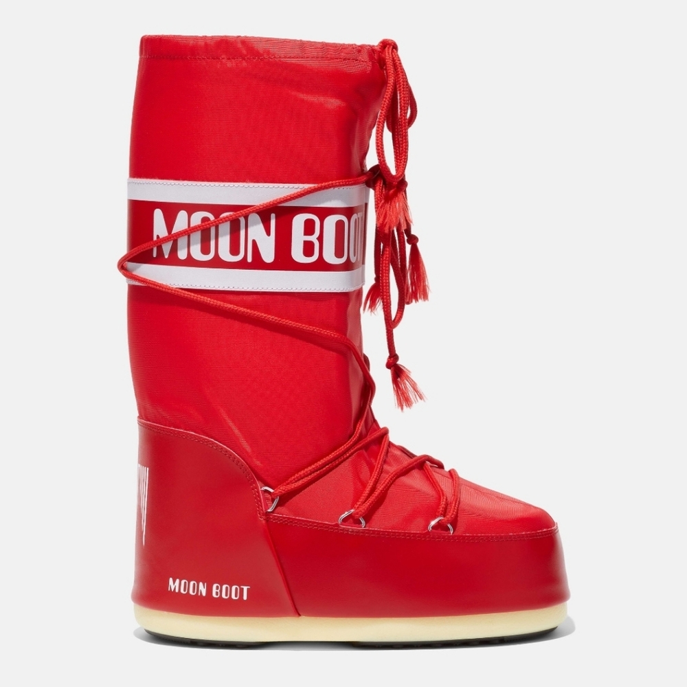 Moon Boot Icon Snow Boot - Red Moon Boots Red Icon Boots - Picture 1 of 16